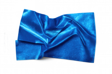 Smooth elegant blue silk or satin texture can use as an abstract background with transparent background