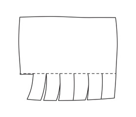 Tear off wall ad paper flyer advertisement isolated vector illustration