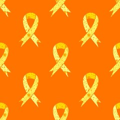 Breast cancer month seamless pink ribbon day mammogram pattern for medical accessories and medicine textiles