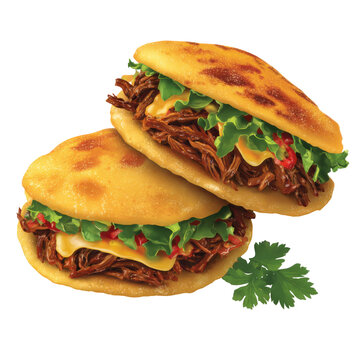 Stuffed Mexican Gorditas with Shredded Beef and Cheese
