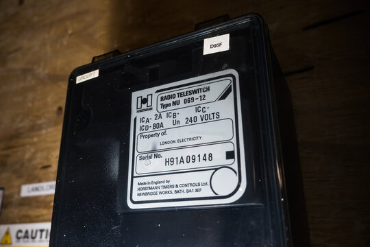 London, UK, August 27th 2025: A Radio Teleswitch Service meter, RTS, are being phased out by the government. The meters use a longwave radio frequency to switch between peak and off peak rates.