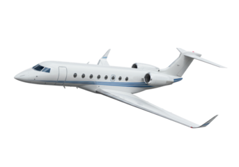 Isolated executive jet airplane, single object, ready to fly, elegant aircraft, transportation