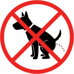 No Dog Urination Sign Symbol
