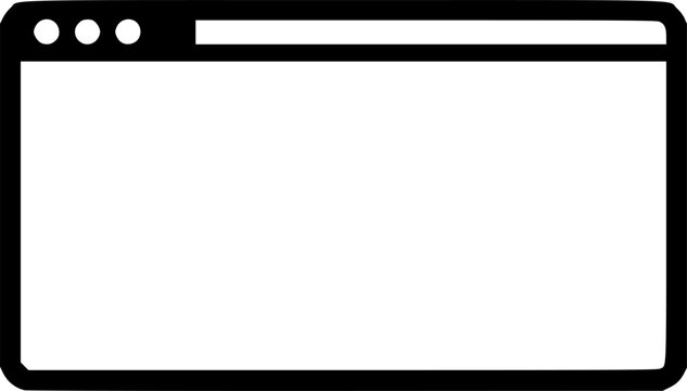 Browser window. Vector browser window designed to be simple for modern websites