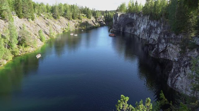 Republic of Karelia. Mountain Park "Ruskeala". Marble quarry