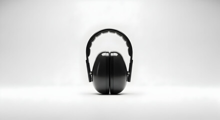 Black noise cancelling headphones soundproof earmuffs ear protection safety headphones hearing protection studio