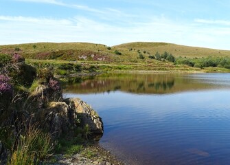 Beautiful views of the countryside on the west coast of wales