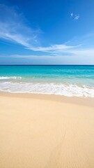 Fototapeta premium Tropical beach scene with clear sky