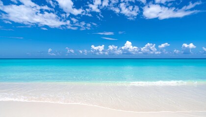 Tropical Beach with Turquoise Ocean.