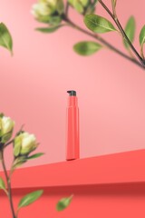 Red and eco-friendly product mockup