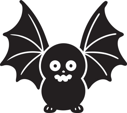 alloween bat silhouette element vector 