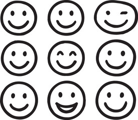 smile heart shape silhottee