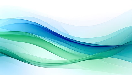 Fototapeta premium Abstract Blue Green Waves Background.