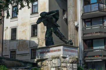Monument to the Fallen National Liberation Struggle soldiers in Postojna, Slovenia