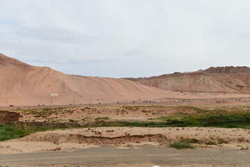 Geomorphic Scenery Desert in Xinjiang, China