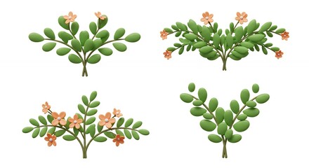 Decorative plant sprigs illustration