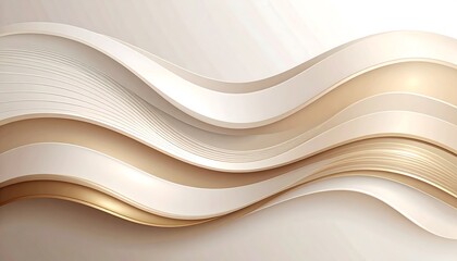 Elegant Gold Beige Wave Abstract.