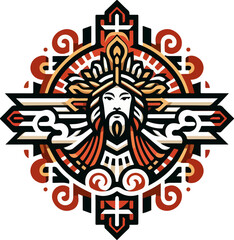 Christian_Icon_Illustration_–_Jesus_Portrait_with_Crown_of_Thorns_and_Decoration