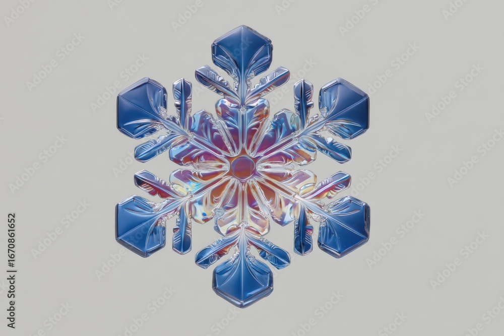 Poster captivating snowflake design showcasing intricate fractal patterns illuminated by soft light emanati