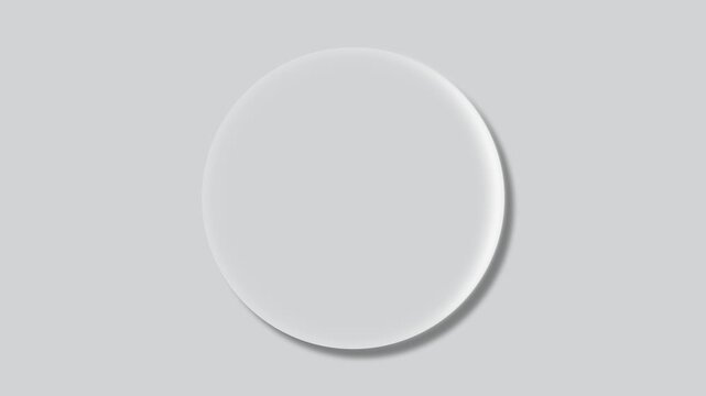 Liquid glass circle animation with rotating highlight glow effect on grey background and green screen. 4K glass circle animated perfect for titles, text, logos, tech, and presentations.