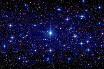 Obraz premium Captivating cosmic expanse showcasing a multitude of shimmering stars against a deep celestial blue backdrop evoking wonder and vastness in the infinite universe