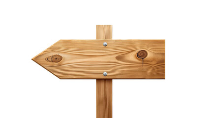 Fototapeta premium Realistic Wooden Arrow Signpost with Grain Details and Directional Guidance