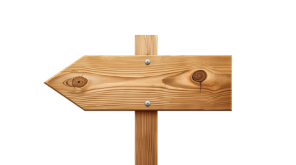 Realistic Wooden Arrow Signpost with Grain Details and Directional Guidance