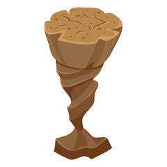 Twisted Tree Stump Fantasy Game Asset Illustration