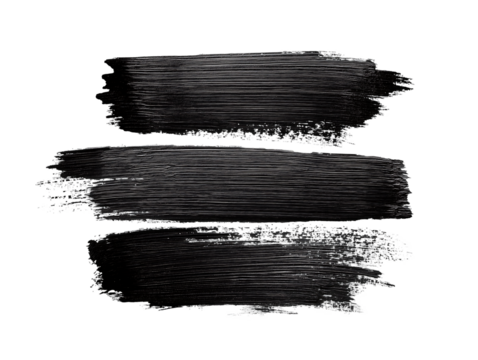 Abstract Black and White Paint Strokes, Texture Background, Monochrome Brushstrokes