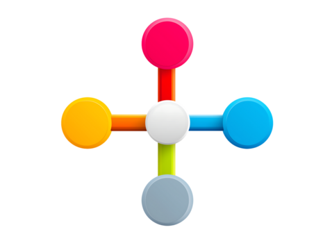 Colorful Circular Flowchart Infographic Template for Business Presentations