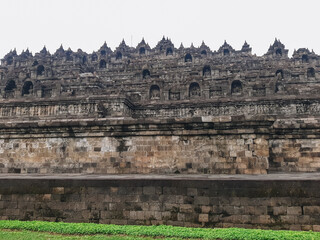 Borobudur is a 9th-century Mahayana Buddhist Temple in Magelang, Central Java, Indonesia