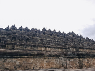 Borobudur is a 9th-century Mahayana Buddhist Temple in Magelang, Central Java, Indonesia