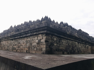 Borobudur is a 9th-century Mahayana Buddhist Temple in Magelang, Central Java, Indonesia