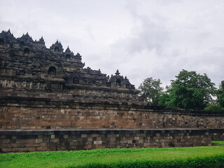 Borobudur is a 9th-century Mahayana Buddhist Temple in Magelang, Central Java, Indonesia