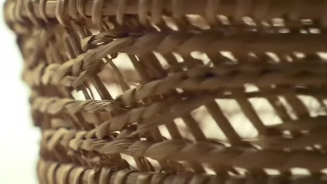 Closeup woven basket pattern texture