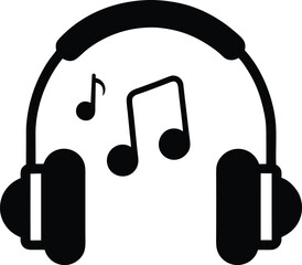 Melody's Embrace: An elegant depiction of music, rendered in simple yet evocative lines, with headphones adorned by musical notes.