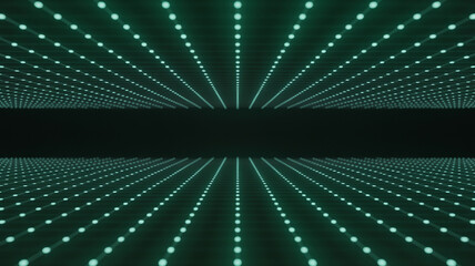 Abstract green light tunnel background for technology and futuristic concept design use one hundred charac