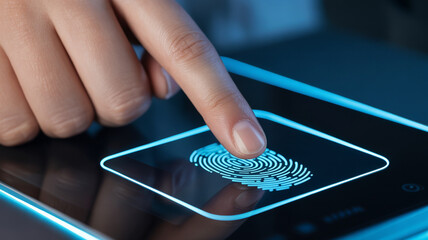 Fingerprint scan security technology biometric authentication access control system identification process 100