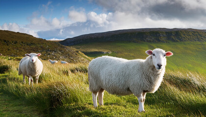 Obraz premium white sheep graphic design