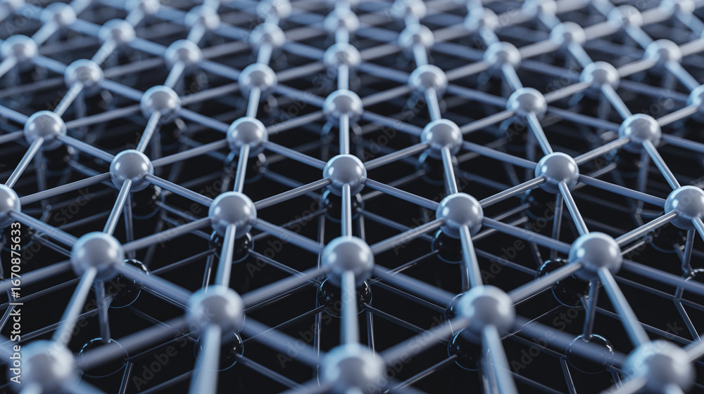 Poster molecular structure graphene nanotechnology network science atom connection research design