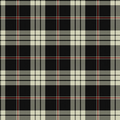 Red, White, Black Tartan Weave Pattern - Tile