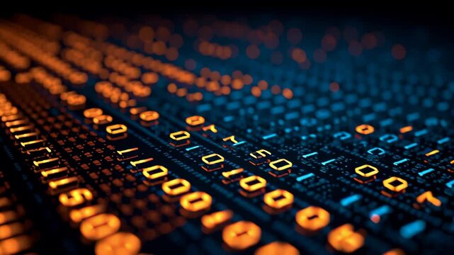 Exploring visual representation of binary code in digital environment