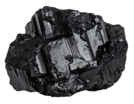 Coal combustible sedimentary rock formed from decomposed plant matter isolated on Transparent Background