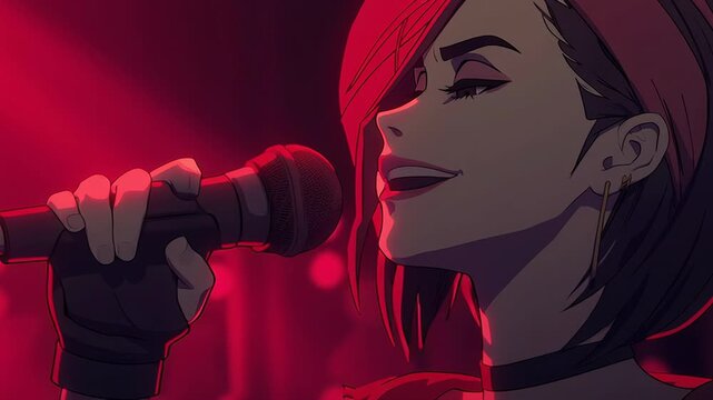 Singer on Stage