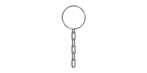 Realistic Key Chain With Metal Ring Vector Illustration.	