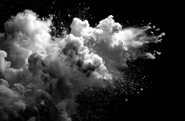 Abstract grayscale cloud explosion