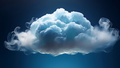 floating ethereal cloud suspended
