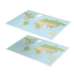 World Map Isolated on White Background