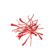 Obraz premium Vibrant red saffron threads add rich color and aroma to culinary creations, symbolizing luxury and exquisite flavor.