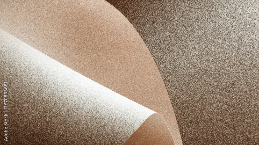 Poster abstract backdrop of folds and curves in earth tones creating a textured wallpaper effect